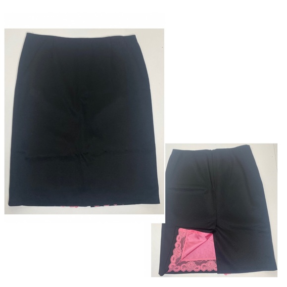 Trina Turk Dresses & Skirts - Trina Turk Ribbed Pencil Skirt with Pink Lace Lining Sz 8